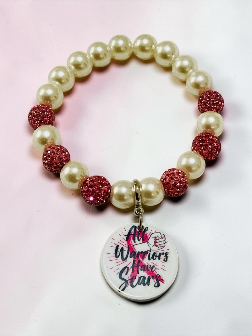 Breast Cancer Awareness Charm Bracelet